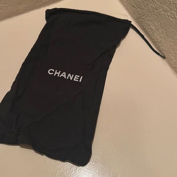 Chanel Drawstring Top Dustbag Black Cloth Gift Bag Storage Travel Rectangle - Picture 3 of 7